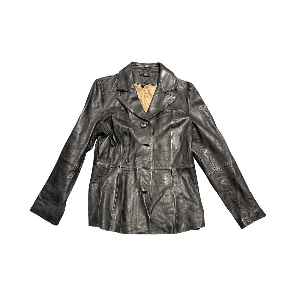 WILSONS LEATHER Black Leather Jacket Women’s Size Medium